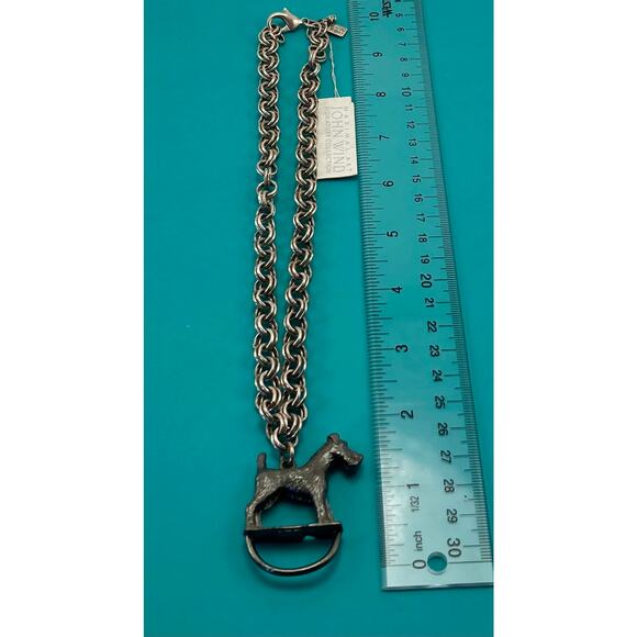 Retired John Wind Schnauzer charm necklace - Picture 2 of 2